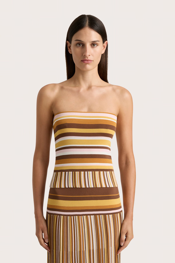 Faithfull The Brand Citara Strapless Top Cocoa - Final Sale