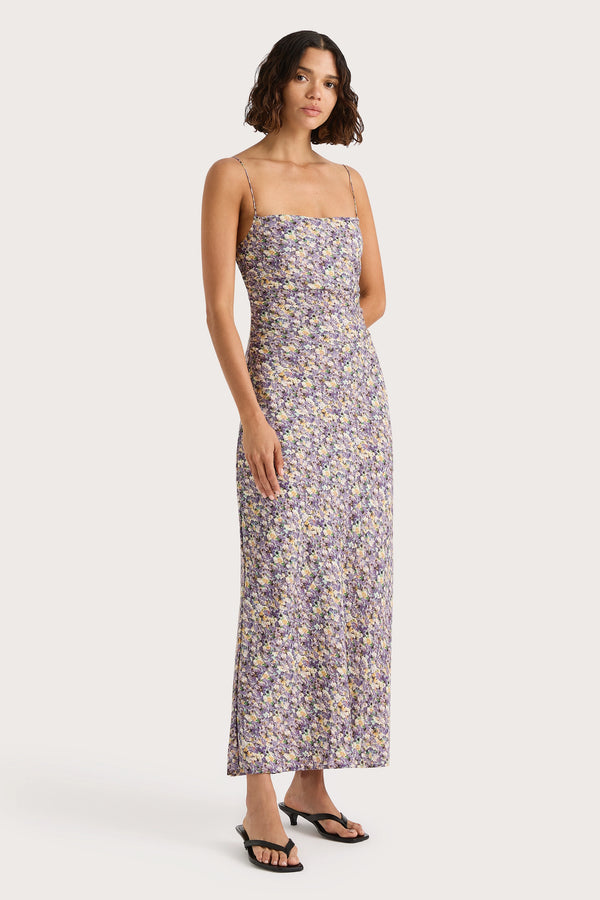 Faithfull The Brand Clara Maxi Dress Valerie Floral Purple