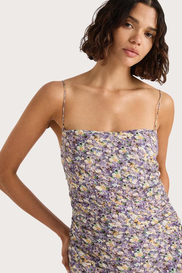 Faithfull The Brand Clara Maxi Dress Valerie Floral Purple