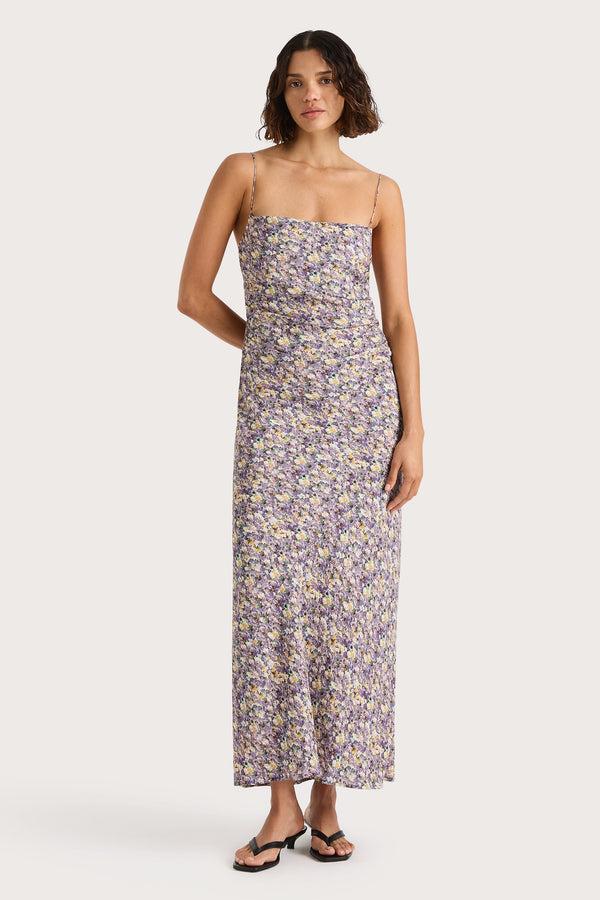 faithfull the brand Clara Maxi Dress Valerie Floral Purple