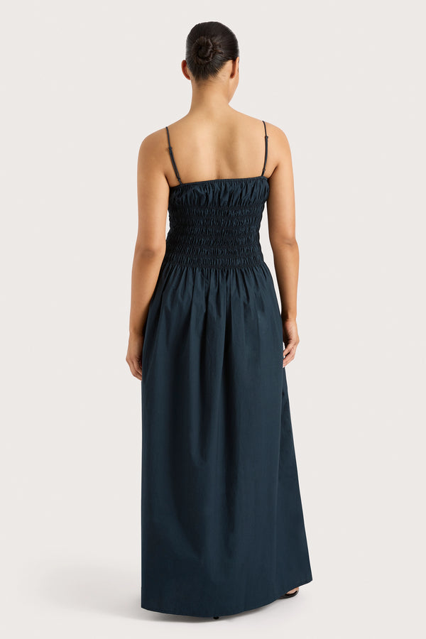 Faithfull The Brand Claude Maxi Dress Navy - Final Sale