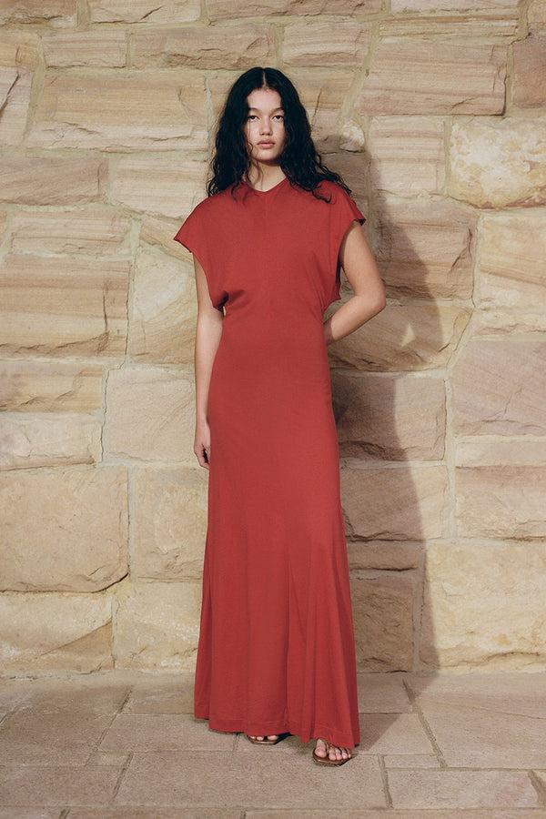Faithfull The Brand Colmar Maxi Dress Garnet - Final Sale