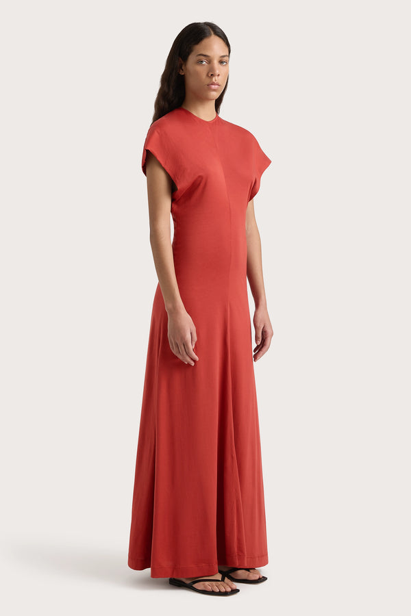 Faithfull The Brand Colmar Maxi Dress Garnet - Final Sale