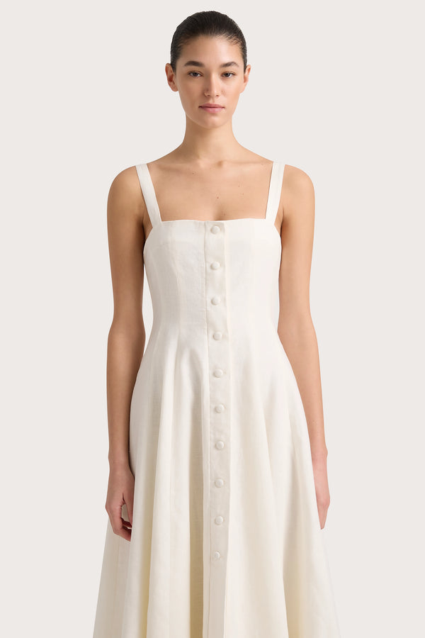Faithfull The Brand Corbiere Dress White - Final Sale
