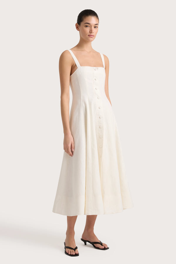 Faithfull The Brand Corbiere Dress White - Final Sale