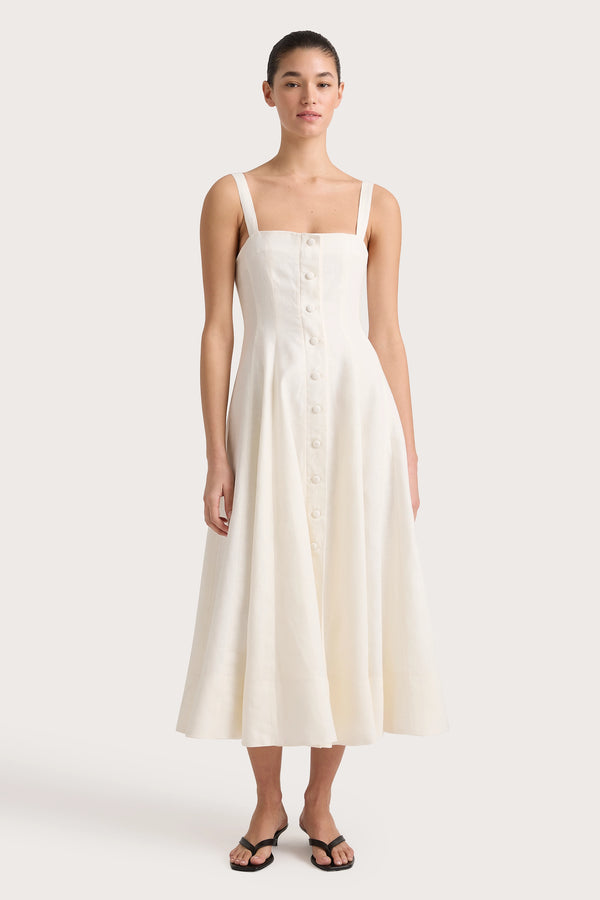 faithfull the brand Corbiere Dress White - Final Sale