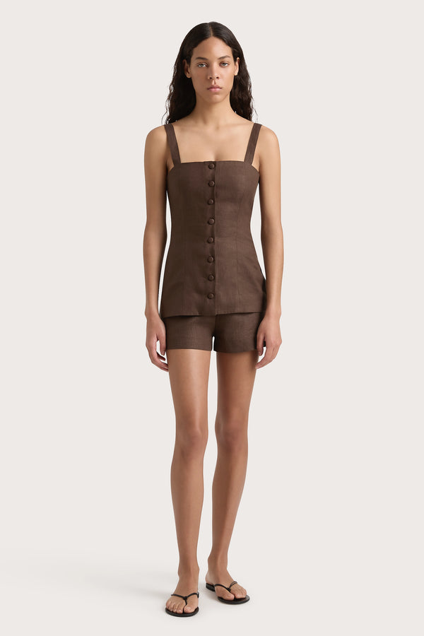 faithfull the brand Corbiere Vest Bistre - Final Sale