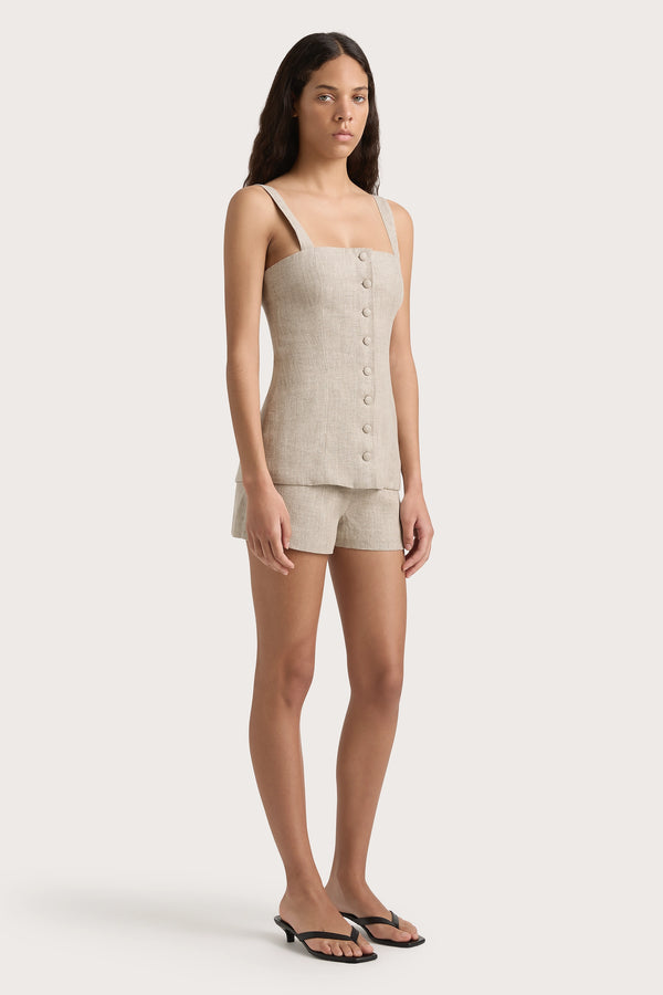 Faithfull The Brand Corbiere Vest Oatmeal - Final Sale
