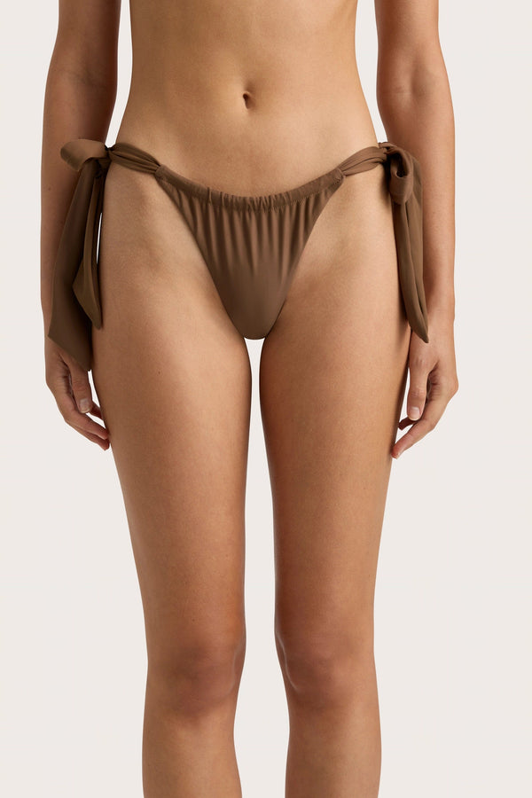 Faithfull The Brand Costa Bikini Bottom Cocoa - Final Sale