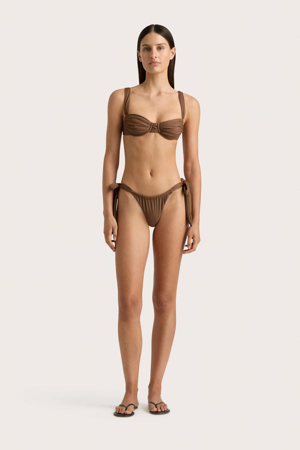 faithfull the brand Costa Bikini Bottom Cocoa - Final Sale