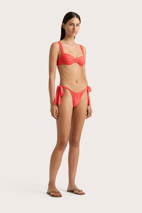 Faithfull The Brand Costa Bikini Bottom Vermillion - Final Sale