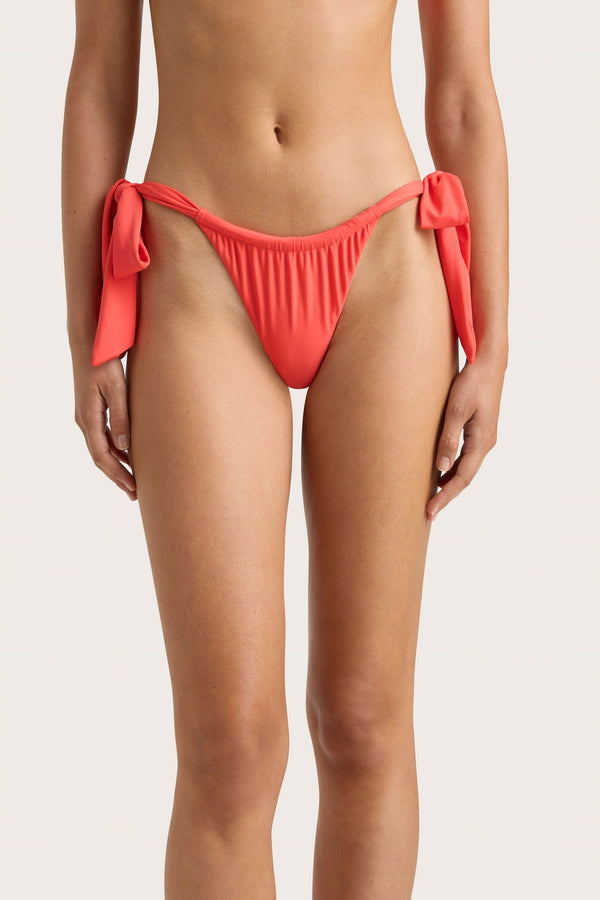 Faithfull The Brand Costa Bikini Bottom Vermillion - Final Sale