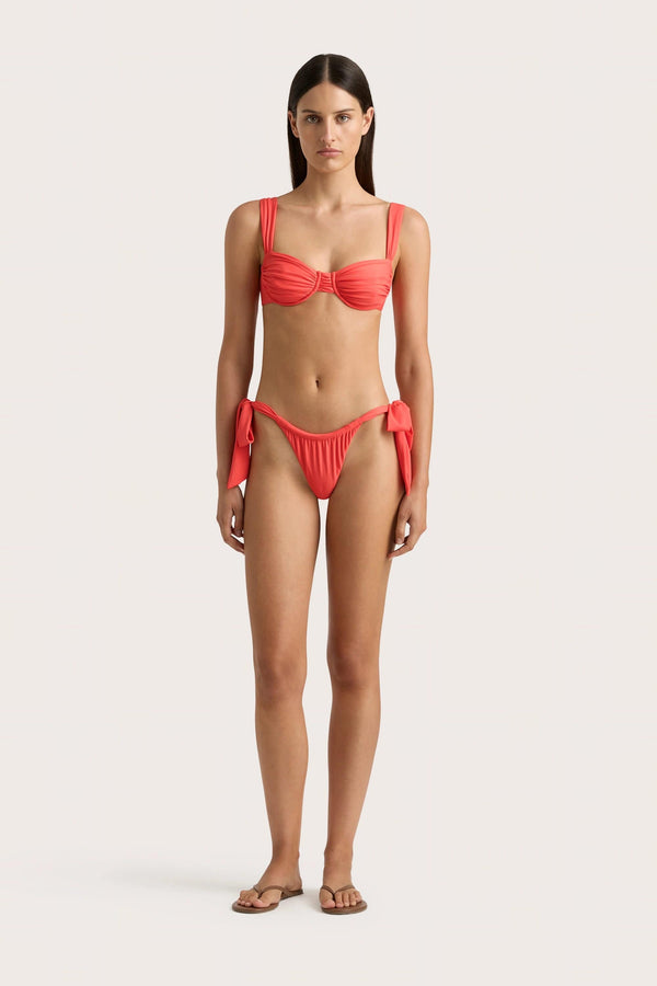 faithfull the brand Costa Bikini Bottom Vermillion - Final Sale