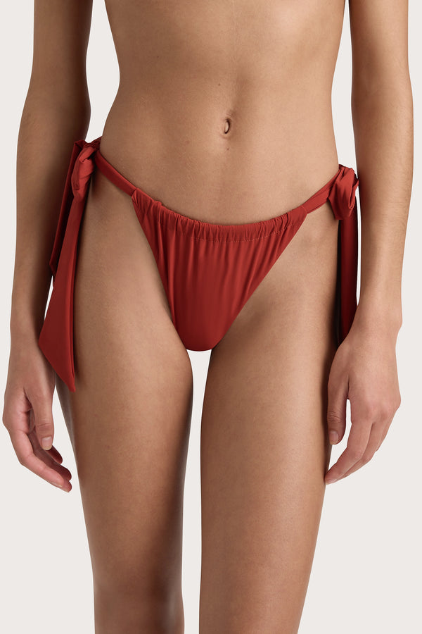 Faithfull The Brand Costa Bikini Bottoms Garnet - Final Sale