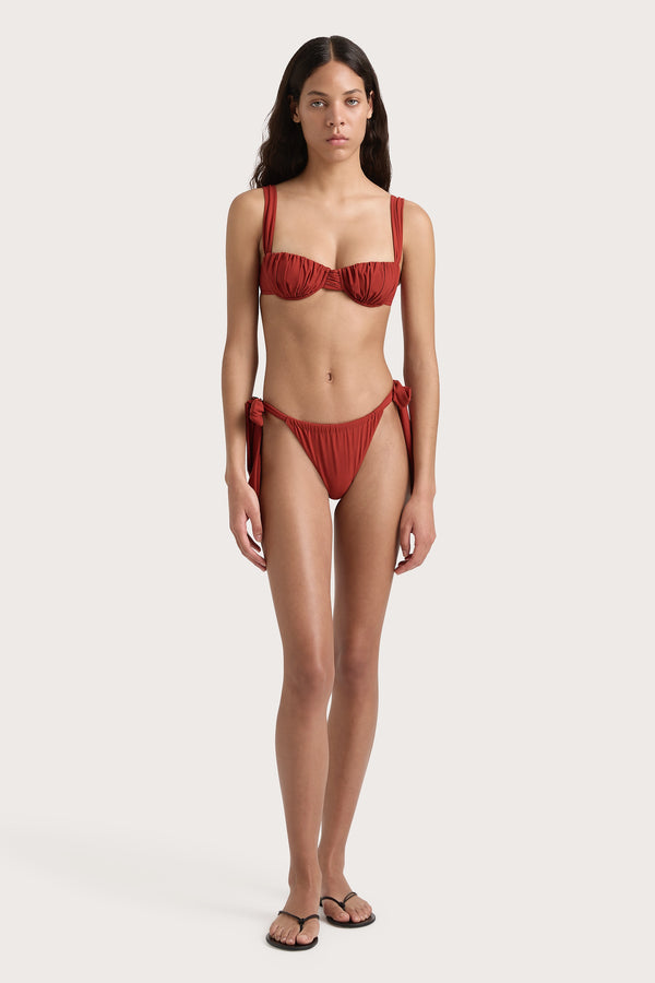 faithfull the brand Costa Bikini Bottoms Garnet - Final Sale