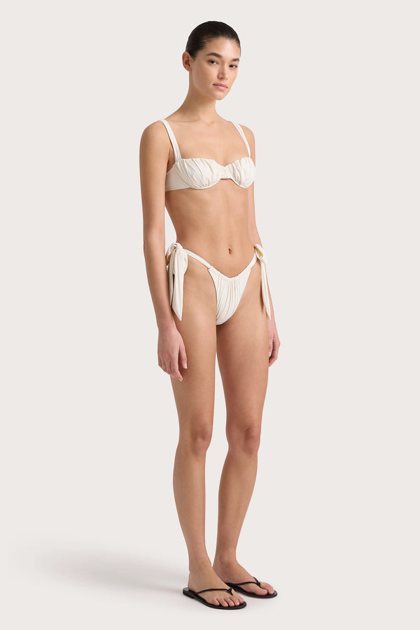 Faithfull The Brand Costa Bikini Bottoms White - Final Sale