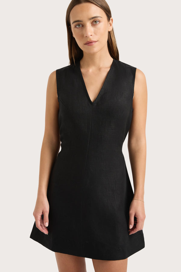 Faithfull The Brand Daiane Mini Dress Black - Final Sale
