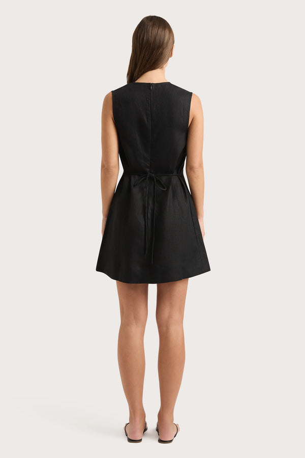 Faithfull The Brand Daiane Mini Dress Black - Final Sale