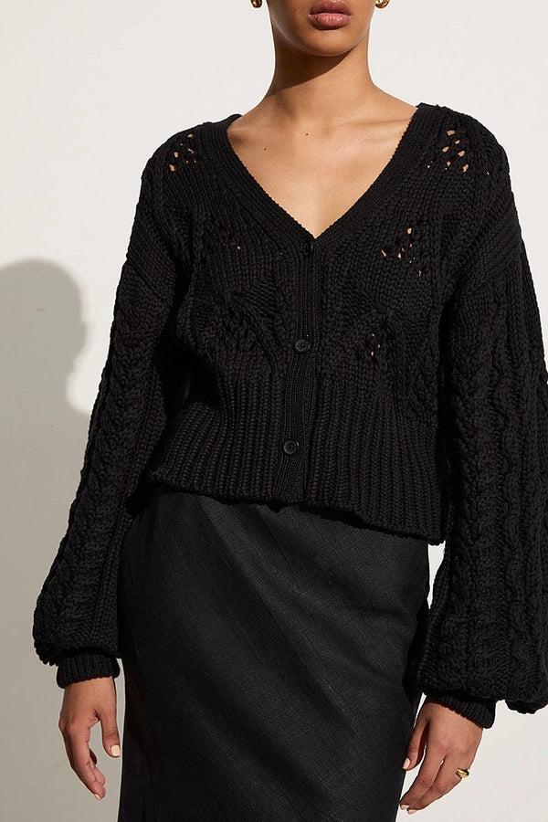 Faithfull The Brand Dayana Cardigan Black - Final Sale