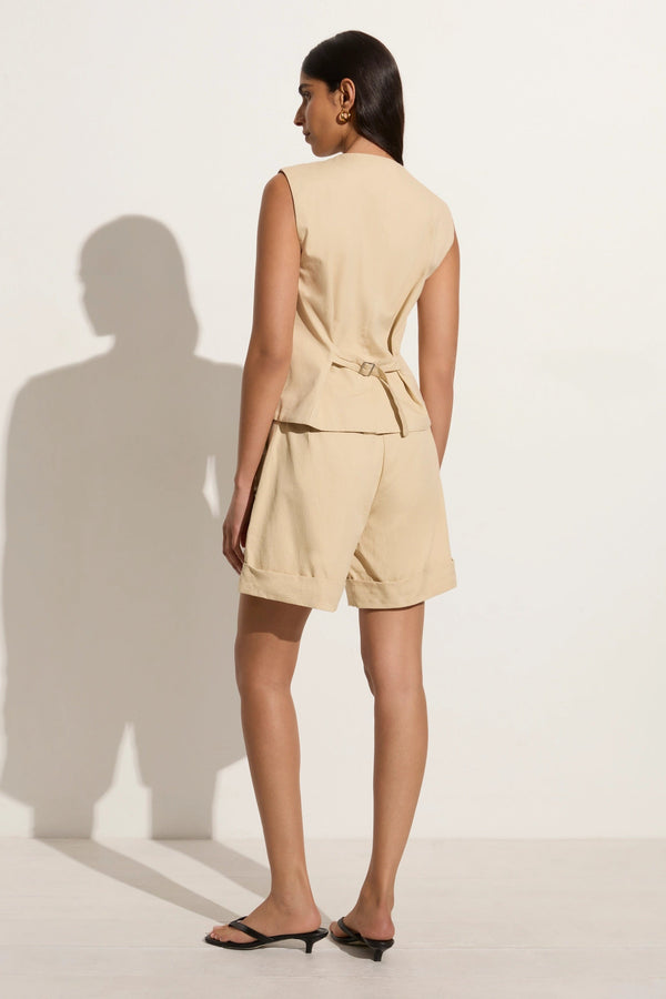 Faithfull The Brand Delfina Vest Bleached Sand - Final Sale