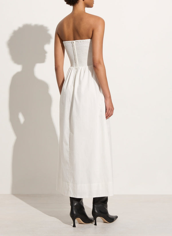Faithfull The Brand Dominquez Midi Dress White - Final Sale