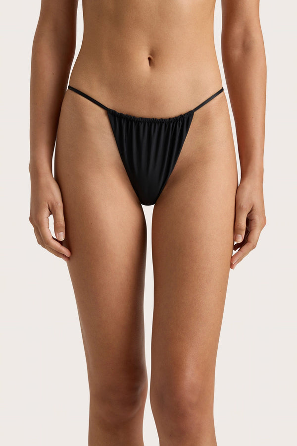 Faithfull The Brand Elea Bikini Bottom Black - Final Sale