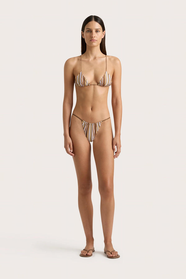 faithfull the brand Elea Bikini Bottom Terracotta Stripe - Final Sale