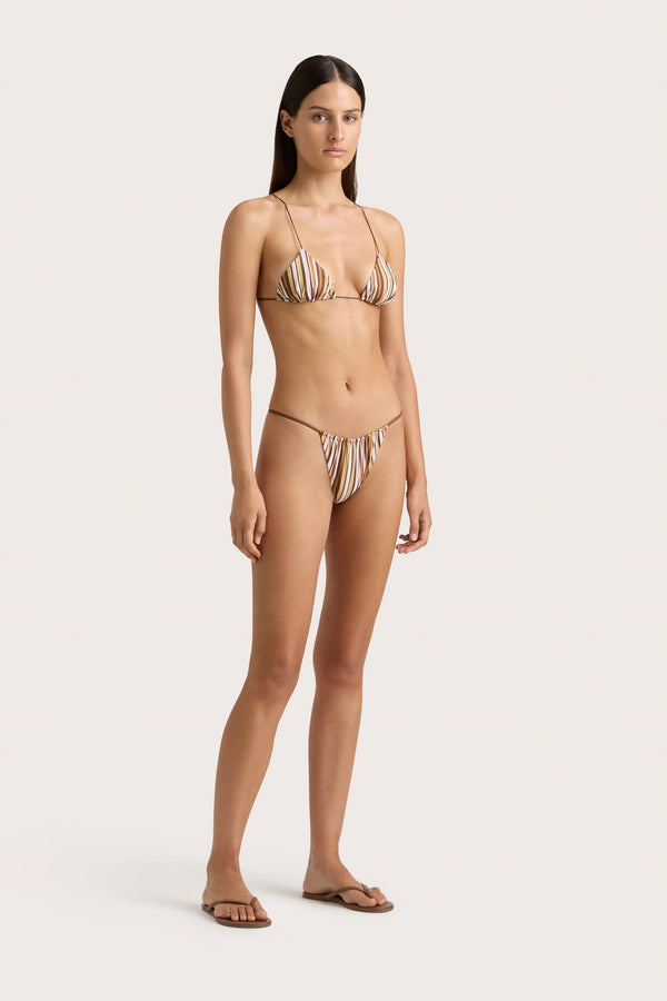 Faithfull The Brand Elea Bikini Top Terracotta Stripe - Final Sale