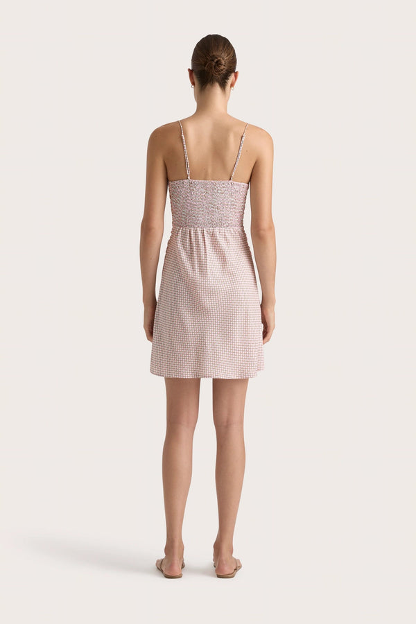Faithfull The Brand Emalee Mini Dress Oliander Blush - Final Sale