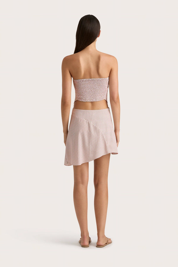 Faithfull The Brand Emalee Mini Skirt Oliander Blush - Final Sale