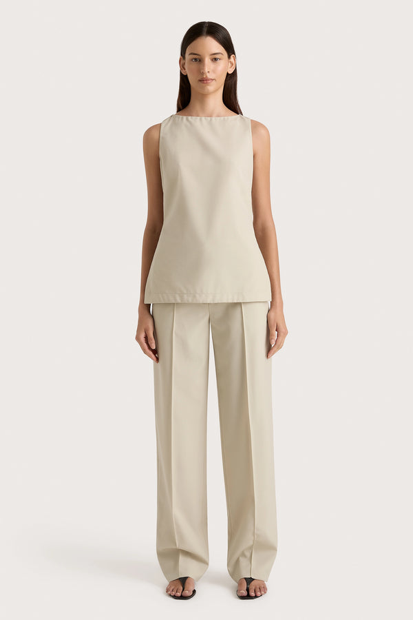 faithfull the brand Emilie Trouser Beige - Final Sale