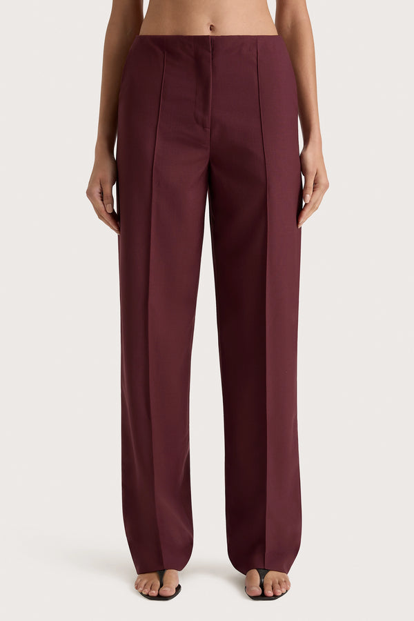 Faithfull The Brand Emilie Trouser Bordeaux - Final Sale