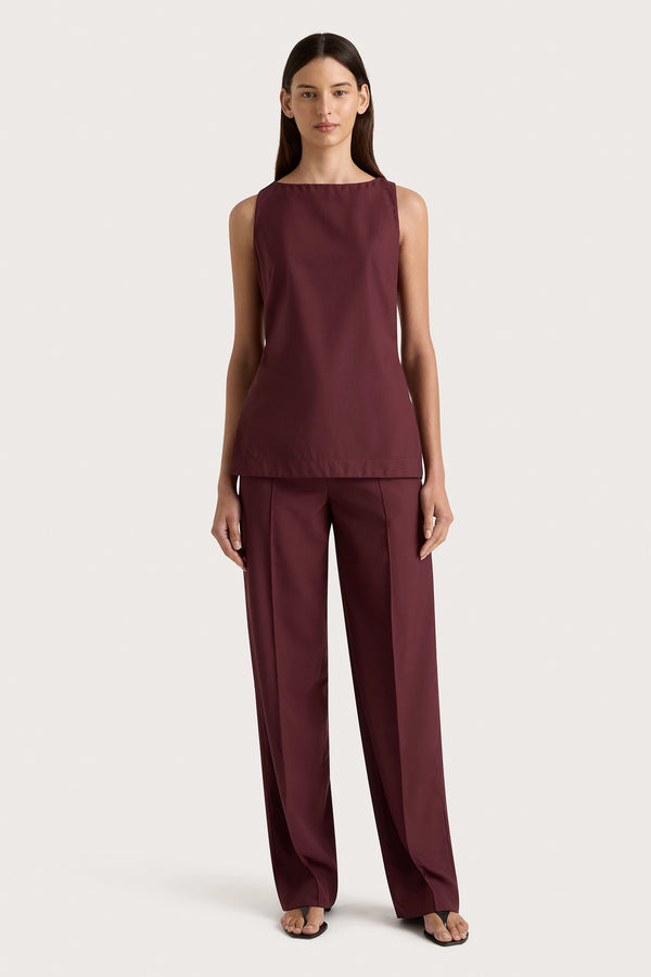Faithfull The Brand Emilie Trouser Bordeaux - Final Sale
