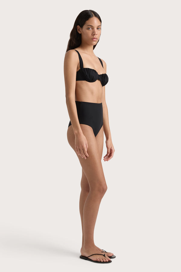 Faithfull The Brand Emily Bikini Top Black - Final Sale