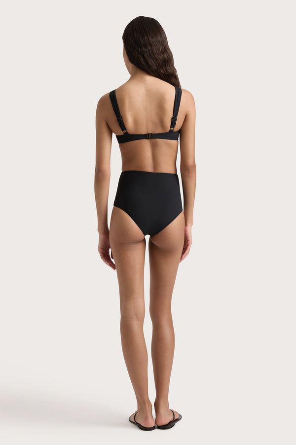 Faithfull The Brand Emily Bikini Top Black - Final Sale