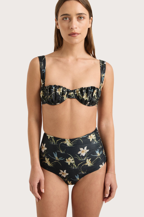 Faithfull The Brand Emily Bikini Top Daffodil Print