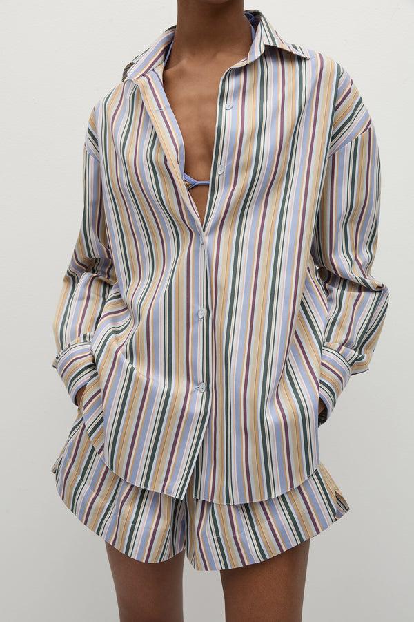Faithfull The Brand En Vau Oversized Shirt Sifnos Stripe