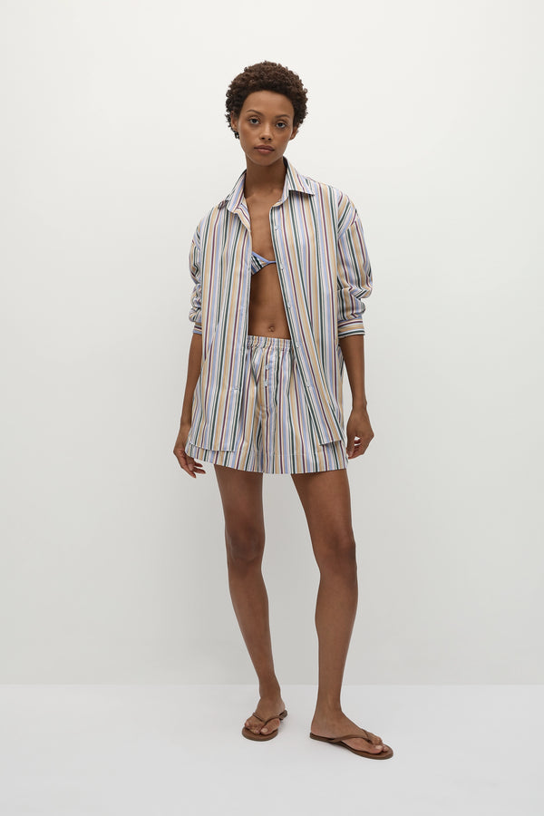 faithfull the brand En Vau Oversized Shirt Sifnos Stripe