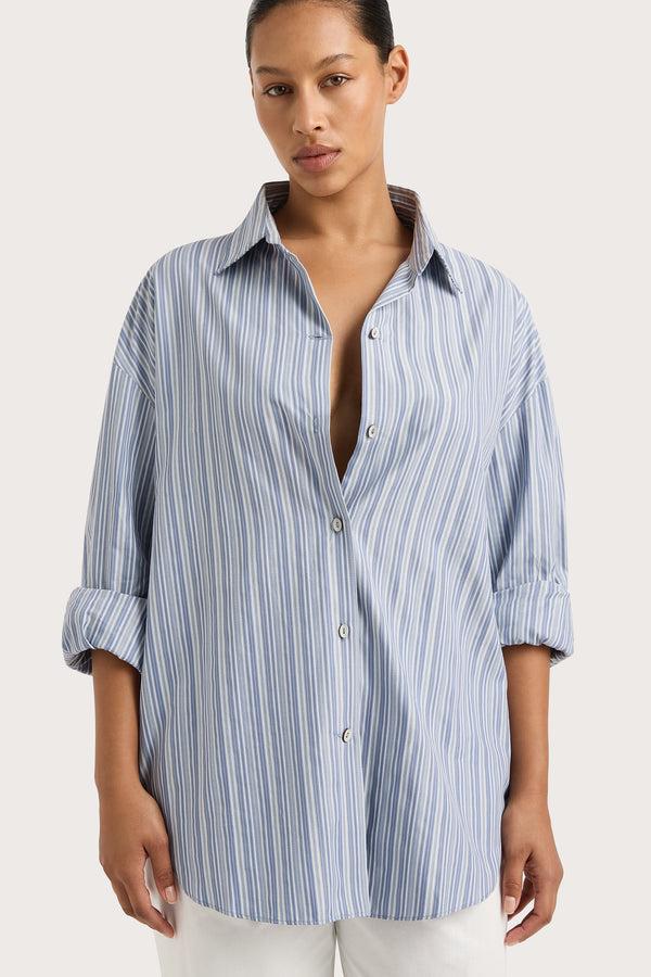 Faithfull The Brand En Vau Shirt Blue Stripe - Final Sale