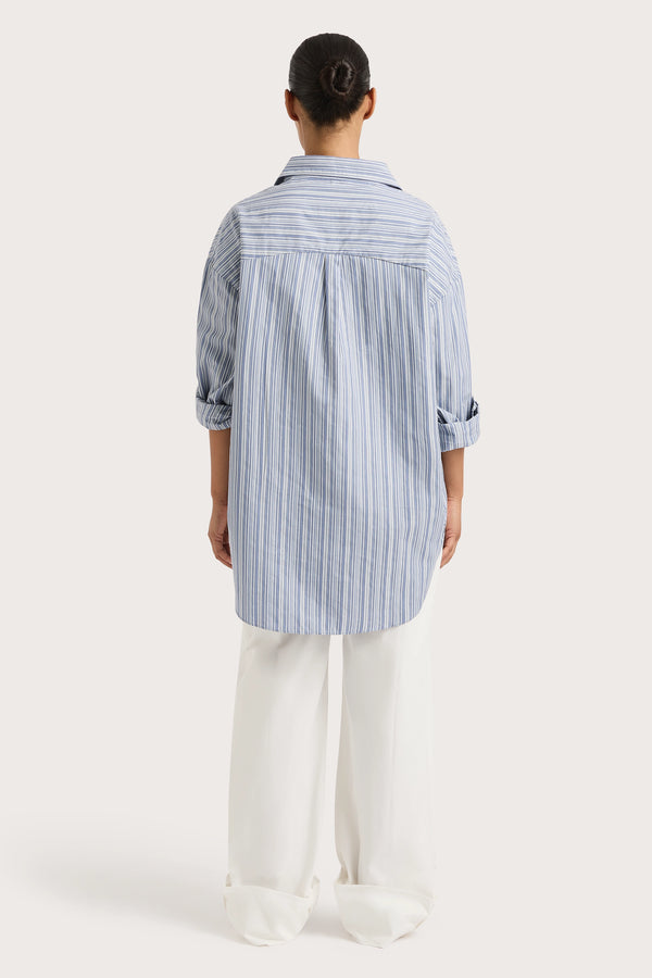 Faithfull The Brand En Vau Shirt Blue Stripe - Final Sale
