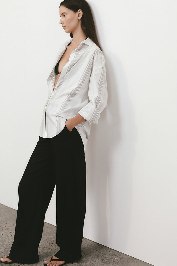 Faithfull The Brand En Vau Shirt Striped Soft Blue - Final Sale