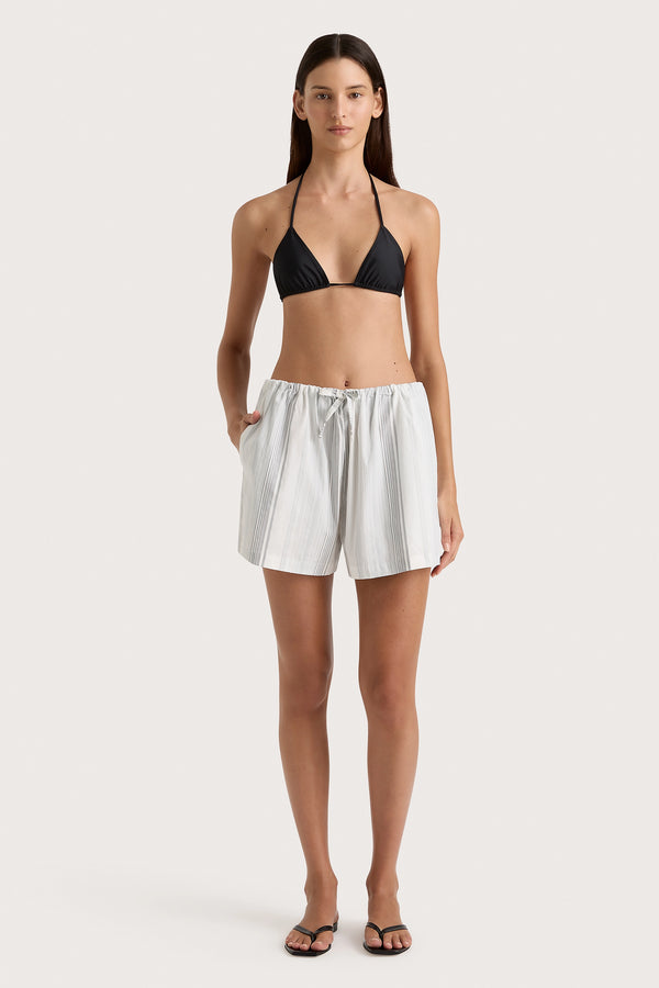 Faithfull The Brand En Vau Short Striped Soft Blue - Final Sale