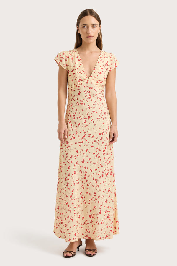 faithfull the brand Esson Midi Dress Blossom Yellow - Final Sale