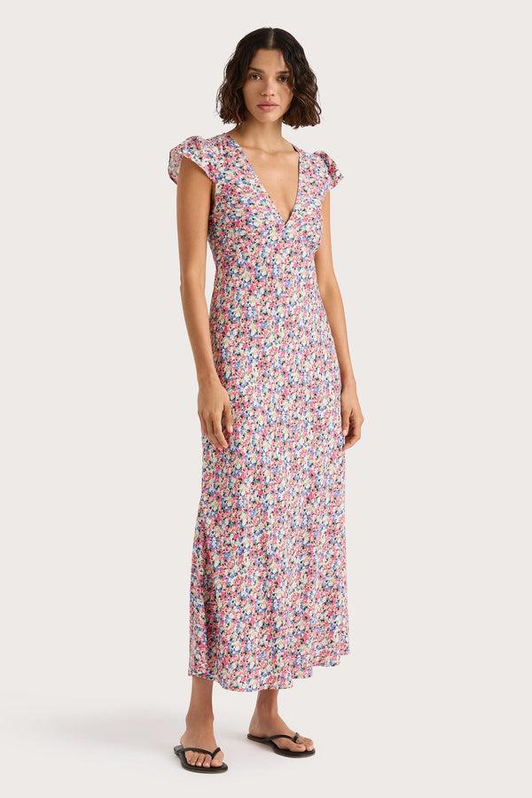 Faithfull The Brand Esson Midi Dress Valerie Floral Multi