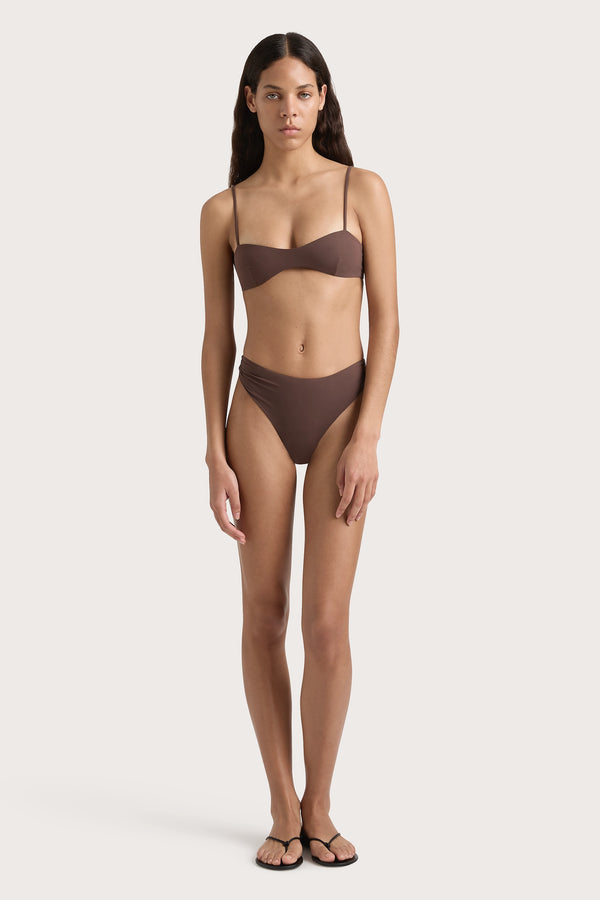 faithfull the brand Evora Bikini Top Bistre - Final Sale