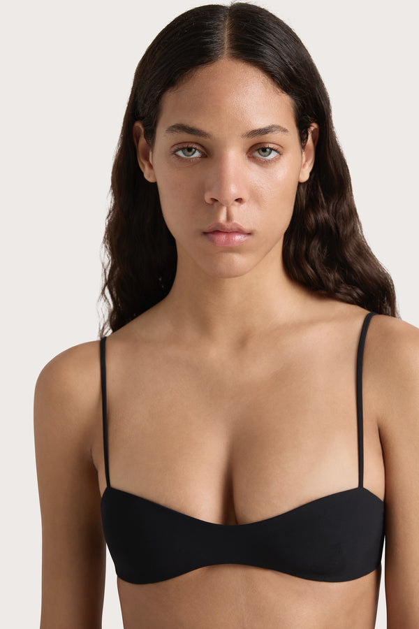Faithfull The Brand Evora Bikini Top Black - Final Sale