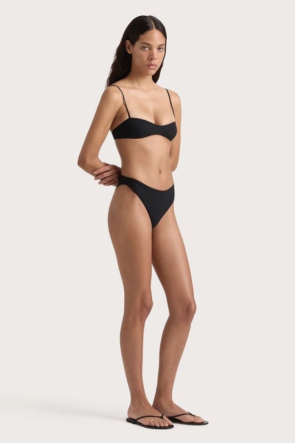 Faithfull The Brand Evora Bikini Top Black - Final Sale