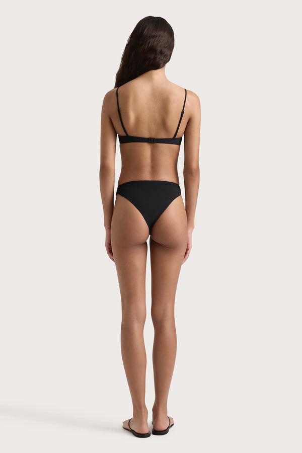 Faithfull The Brand Evora Bikini Top Black - Final Sale