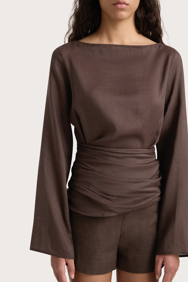 Faithfull The Brand Adelia Top Bistre - Final Sale