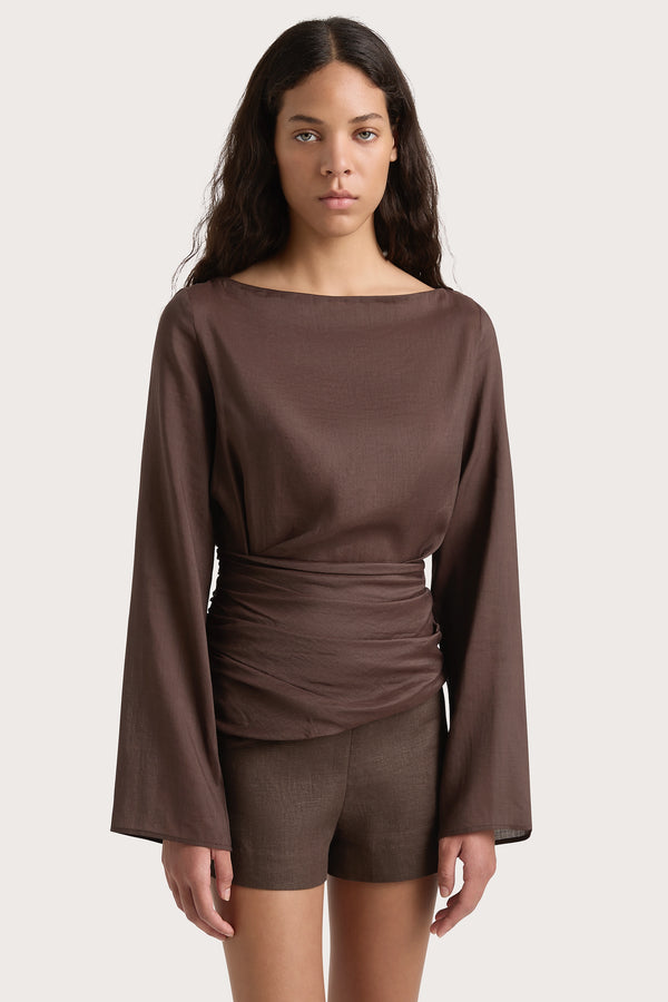 Faithfull The Brand Adelia Top Bistre - Final Sale